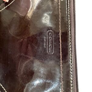 Coach‎ Est. 1941 Brown Patent Leather Wristlet